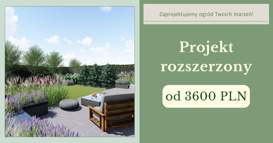 Projekt ogrodu rozszerzony od 3600 zł